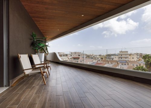 Terrazzo di un’unità immobiliare del complesso