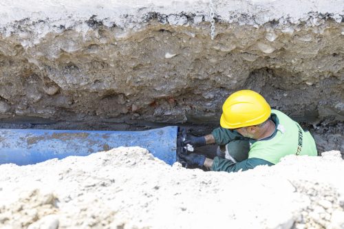 Preparazione alla congiunzione delle condotte 