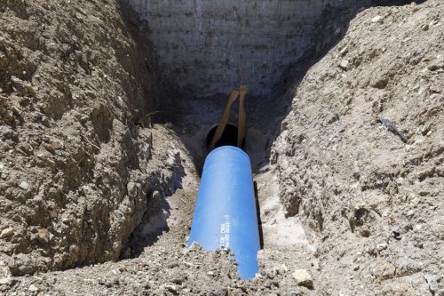 Tubazione interrata nel tracciato
