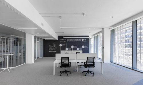 Vista frontale dell'ambiente uffici