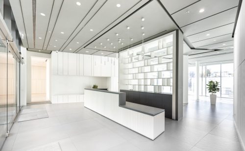 Vista interna della hall d'ingresso