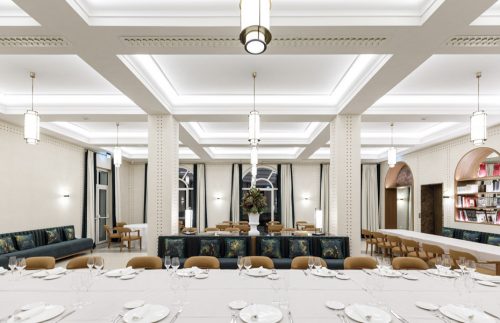Prospetto interno della sala ristorante 