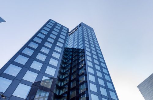 Vista esterna dei due volumi del complesso