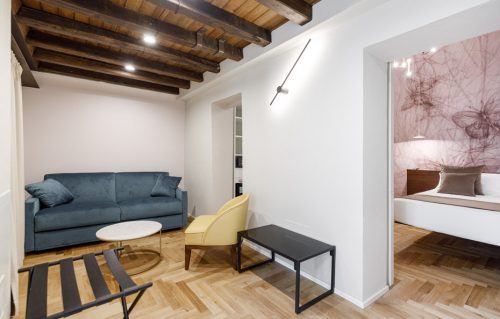 Vista interna dell'ambiente esterno della suite