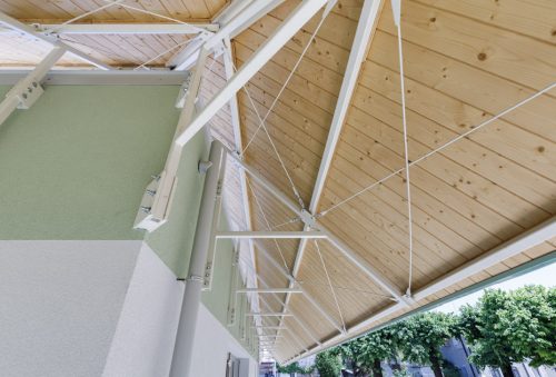 Dettaglio dell'esterno della struttura