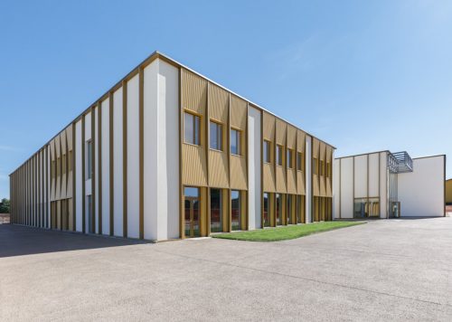 Vista esterna del nuovo polo scolastico