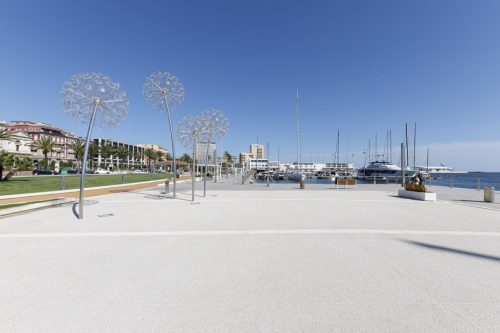 Vista frontale della pavimentazione 