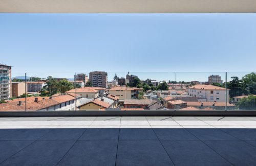 Vista lineare di una terrazza