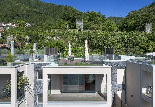 Vista frontale delle terrazze 