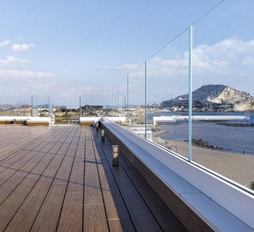 Dettaglio del parapetto della terrazza - Calea Hotel, Bacoli