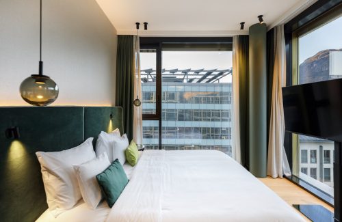 Vista interna di una camera del complesso