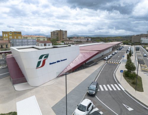 Vista aerea della stazione 