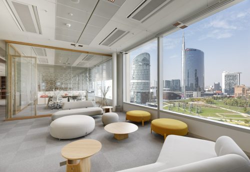 Spazi comuni con arredo con vista panoramica