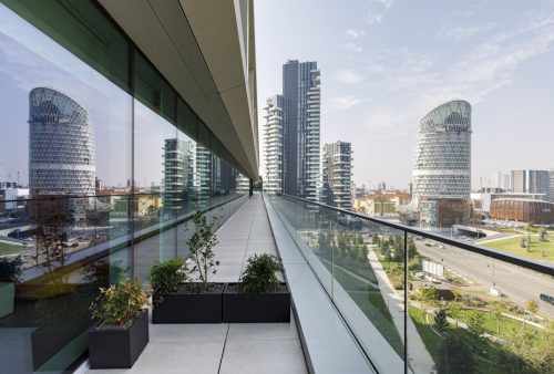 Vista panoramica di Milano dall'ultimo piano