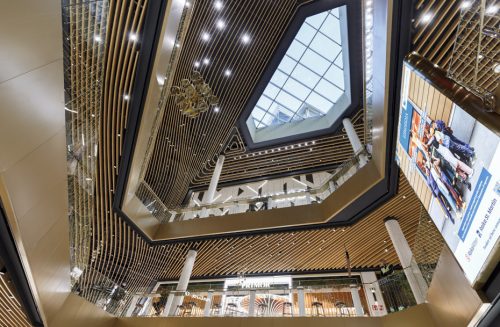 Vista interna del lucernario dal basso