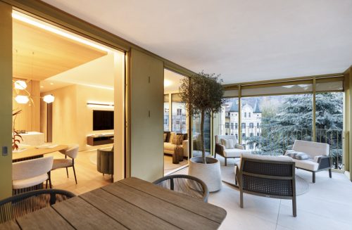 Terrazza di un appartamento del complesso